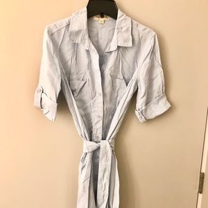 Cloth & Stone baby blue shirt dress xs